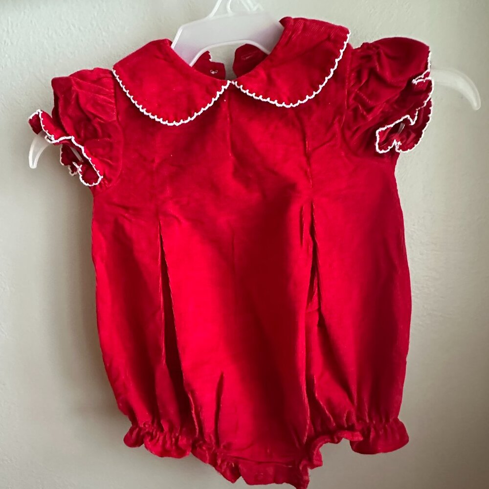 Zuccini red bubble outfit, size 3 months